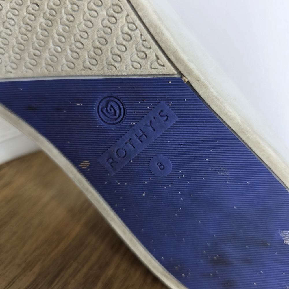 Rothy's The Sneaker WHITE RAINBOW SF Limited Edition Women's 8 Slip On Pride - Picture 8 of 9